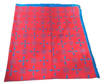 Hand Made Cotton Nakshi Katha Red and Blue Color